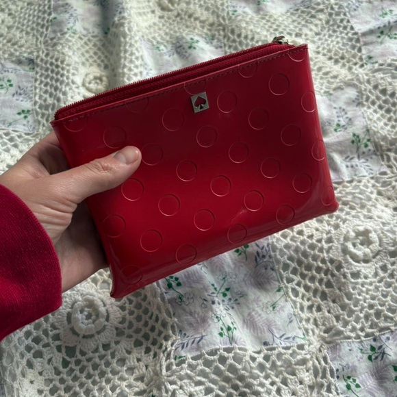 Red Kate Spade Camellia Street Mini Pouch/ Wallet - Picture 2 of 5